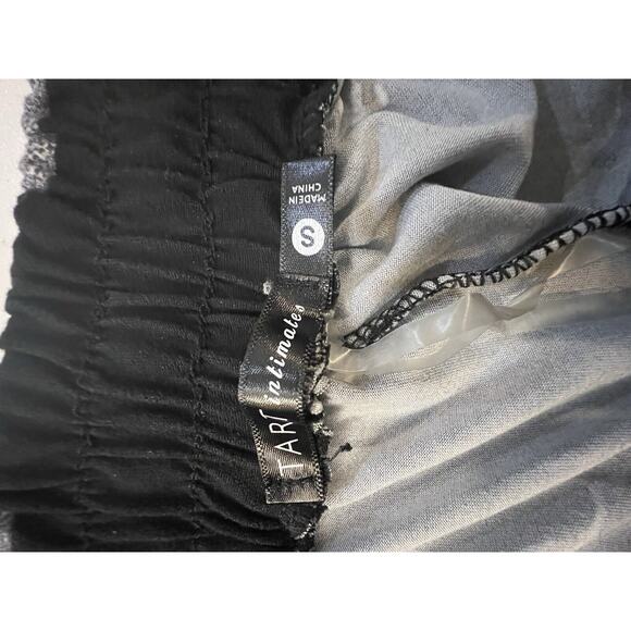 Tart Intimates Pink Trim Cheetah Pajamas Black Animal Size Small Button Top - Picture 10 of 13